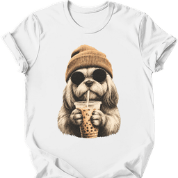 Lhasa Apso Hipster Dog T Shirt Gift For Dog Lover