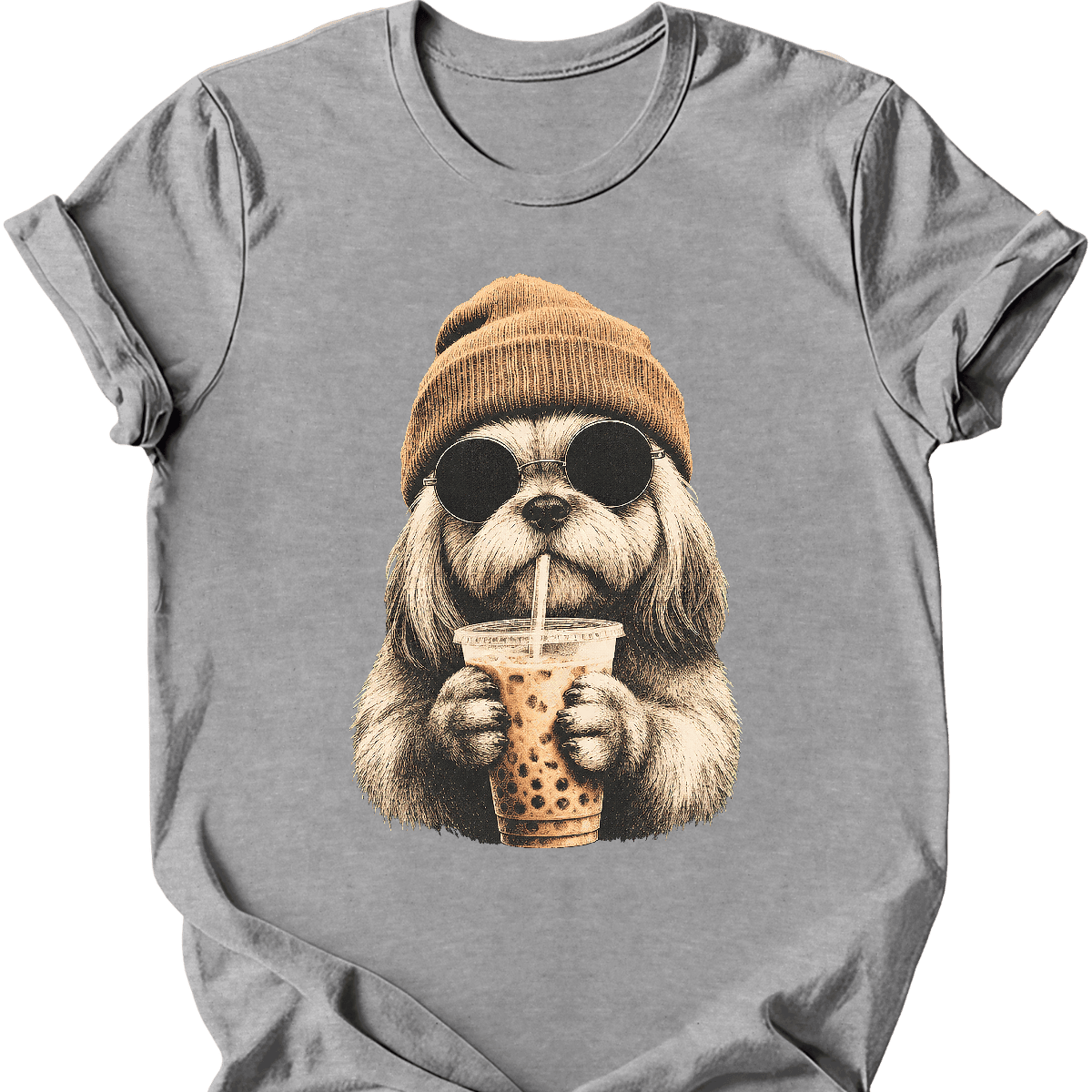 Lhasa Apso Hipster Dog T Shirt Gift For Dog Lover