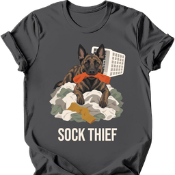 Dutch Shepherd Sock Thief T Shirt Gift For Dog Lover