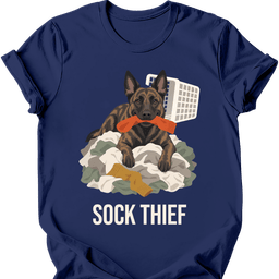 Dutch Shepherd Sock Thief T Shirt Gift For Dog Lover