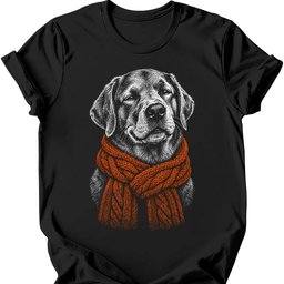 Labrador Winter Dog T Shirt Gift For Dog Lover