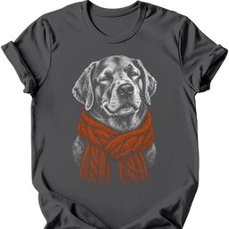 Labrador Winter Dog T Shirt Gift For Dog Lover