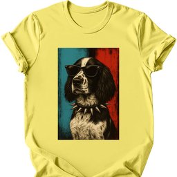 English Springer Spaniel Punk Dog T Shirt Gift For Dog Lover