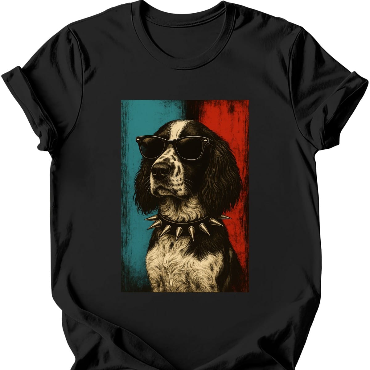 English Springer Spaniel Punk Dog T Shirt Gift For Dog Lover