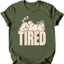 Maltese Tired Dog T Shirt Gift For Dog Lover