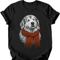 Great Pyrenees Winter Dog T Shirt Gift For Dog Lover