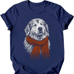 Great Pyrenees Winter Dog T Shirt Gift For Dog Lover