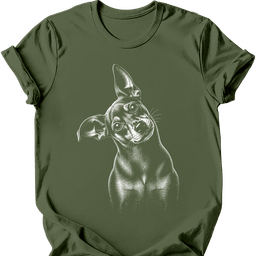 Miniature Pinscher Tilted Dog T Shirt Gift For Dog Lover