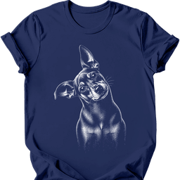 Miniature Pinscher Tilted Dog T Shirt Gift For Dog Lover