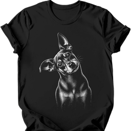 Miniature Pinscher Tilted Dog T Shirt Gift For Dog Lover
