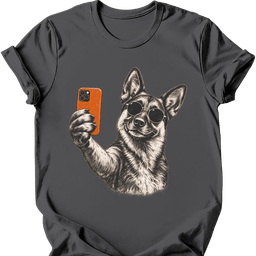 German Shepherd Selfie Dog T Shirt Gift For Dog Lover