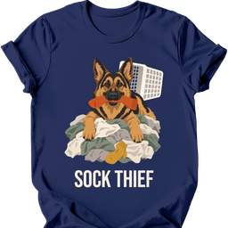 German Shepherd Sock Thief T Shirt Gift For Dog Lover