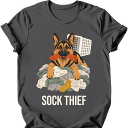 German Shepherd Sock Thief T Shirt Gift For Dog Lover