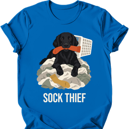 Flat Coated Retriever Sock Thief T Shirt Gift For Dog Lover