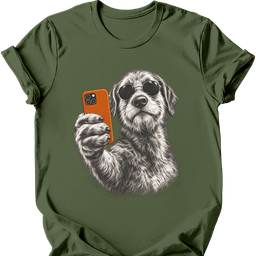 Irish Wolfhound Selfie Dog T Shirt Gift For Dog Lover