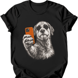 Irish Wolfhound Selfie Dog T Shirt Gift For Dog Lover