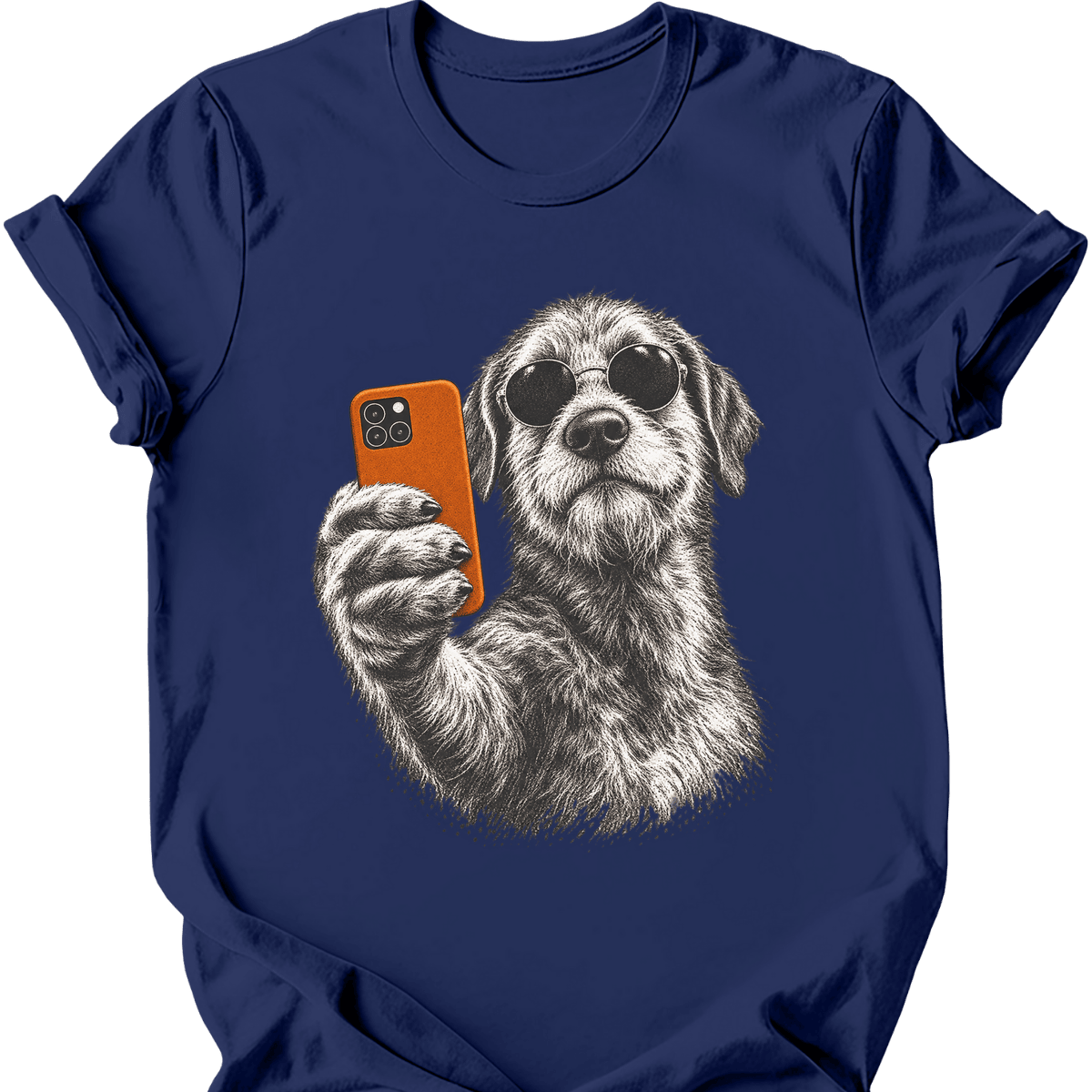Irish Wolfhound Selfie Dog T Shirt Gift For Dog Lover
