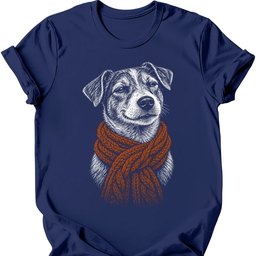 Jack Russell Winter Dog T Shirt Gift For Dog Lover