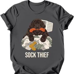 Newfoundland Sock Thief T Shirt Gift For Dog Lover