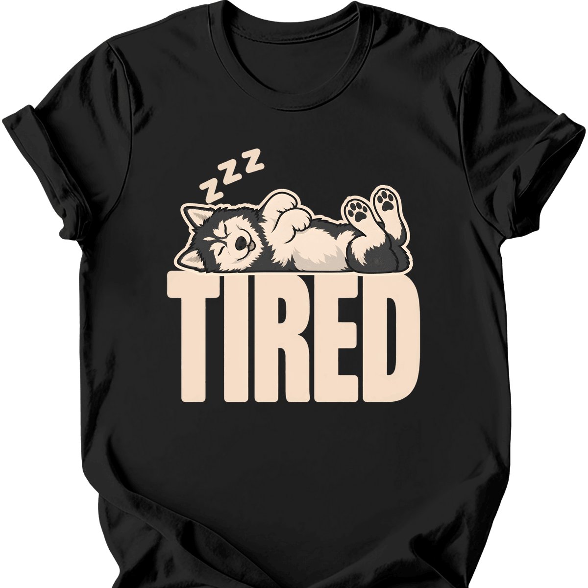 Husky Tired Dog T Shirt Gift For Dog Lover