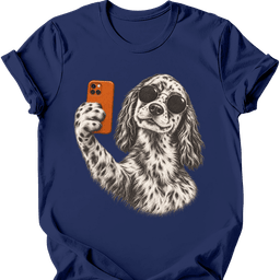 English Setter Selfie Dog T Shirt Gift For Dog Lover
