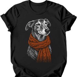 Greyhound Winter Dog T Shirt Gift For Dog Lover