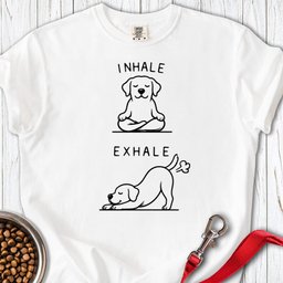 Inhale Exhale Labrador Premium Tee Gift For Dog Lover
