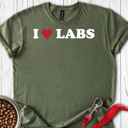 I Love Labs T Shirt Gift For Dog Lover