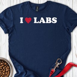 I Love Labs T Shirt Gift For Dog Lover