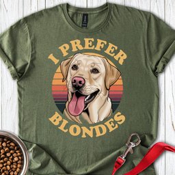 I Prefer Blondes Labrador T Shirt Gift For Dog Lover