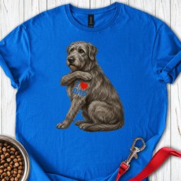I Love Dad Irish Wolfhound T Shirt Gift For Dad