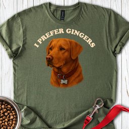 I Prefer Gingers Fox Red Labs T Shirt Gift For Dog Lover