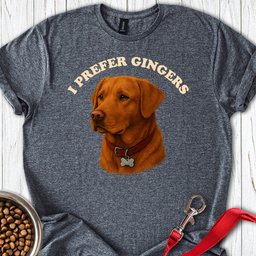 I Prefer Gingers Fox Red Labs T Shirt Gift For Dog Lover