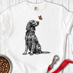Irish Setter Butterfly Premium Tee Gift For Dog Lover