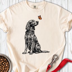 Irish Setter Butterfly Premium Tee Gift For Dog Lover