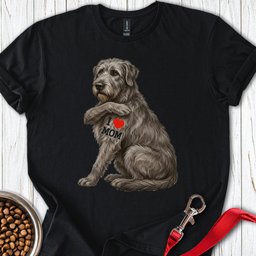 I Love Mom Irish Wolfhound T Shirt Gift For Mom