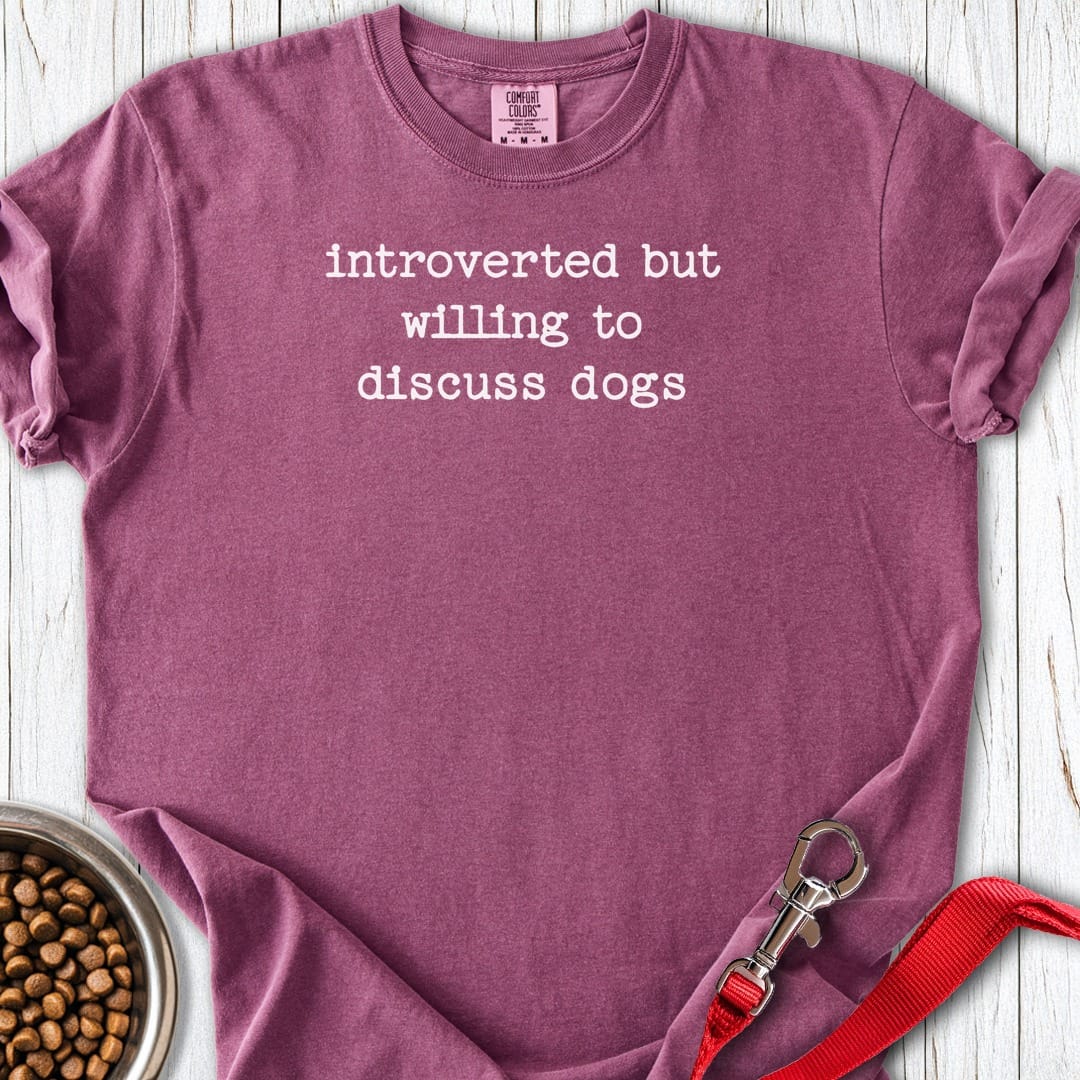 Introverted Dog Lover Premium Tee Gift For Dog Lover