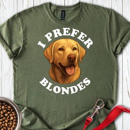 I Prefer Blondes Labrador T Shirt Gift For Dog Lover