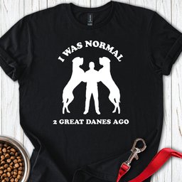 I Was Normal 2 Great Danes Ago T Shirt Gift For Dog Lover