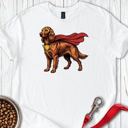 Irish Setter Superhero T Shirt Gift For Dog Lover