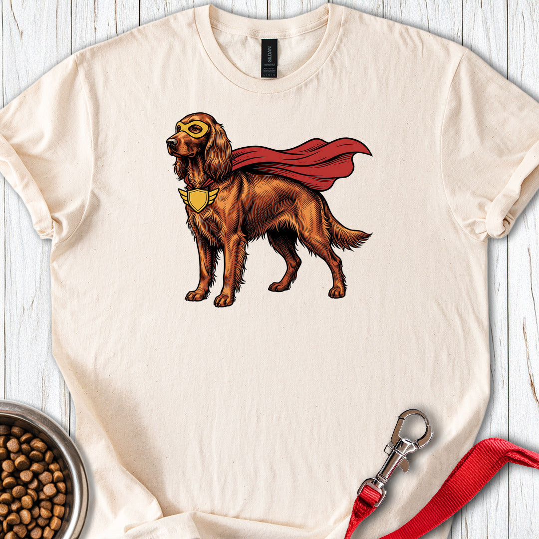 Irish Setter Superhero T Shirt Gift For Dog Lover