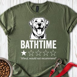 Labrador Bathtime Review T Shirt Gift For Dog Lover
