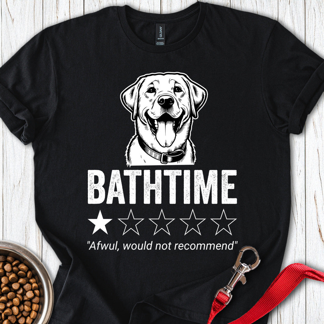Labrador Bathtime Review T Shirt Gift For Dog Lover