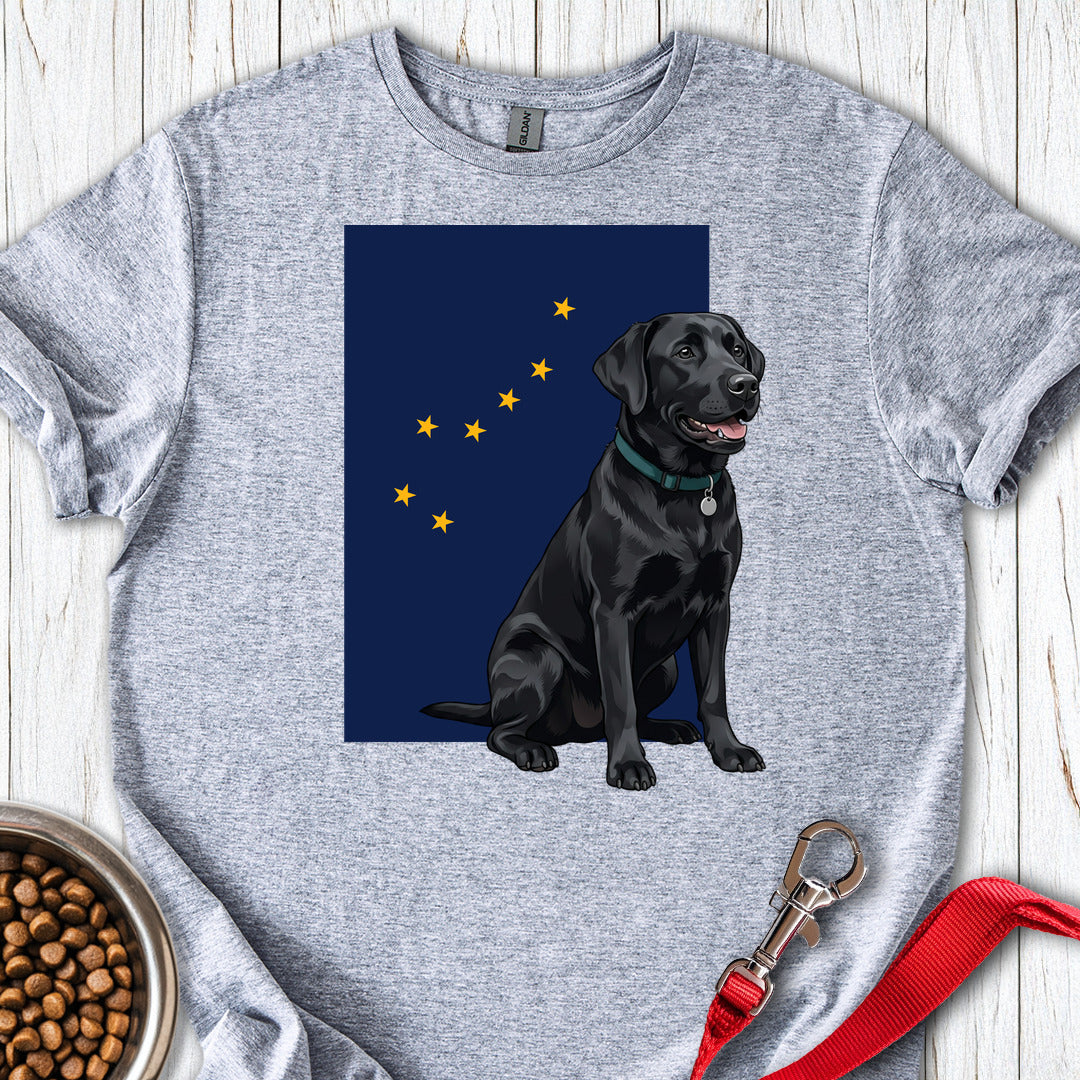 Labrador Alaska Flag T Shirt Gift For Dog Lover