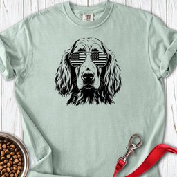Irish Setter Flag Shades Premium Tee Gift For Dog Lover