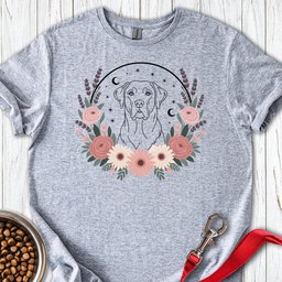 Labrador Boho Flower T Shirt Gift For Dog Lover