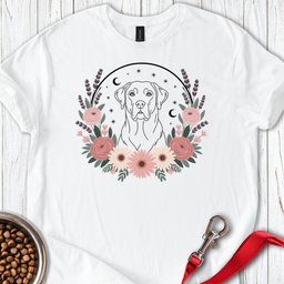 Labrador Boho Flower T Shirt Gift For Dog Lover