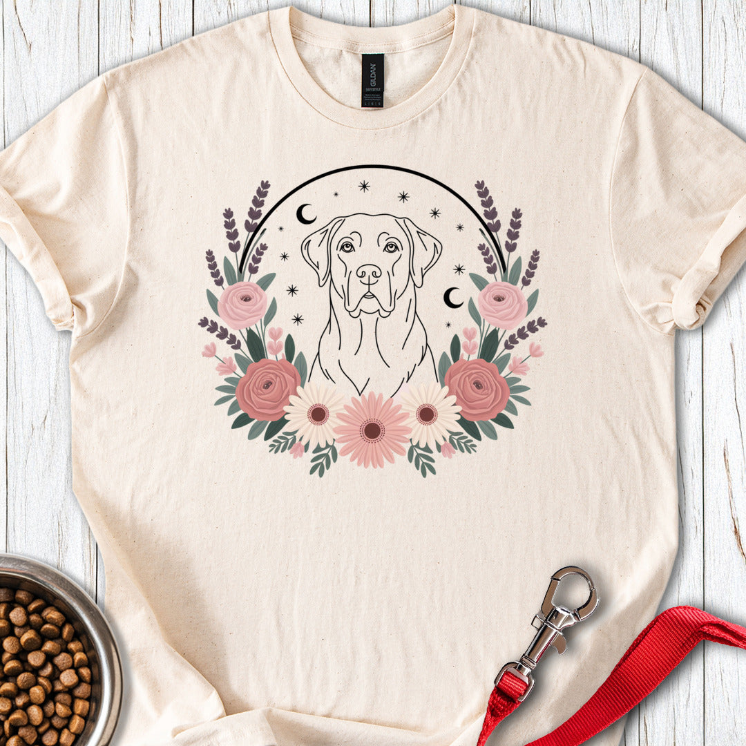 Labrador Boho Flower T Shirt Gift For Dog Lover