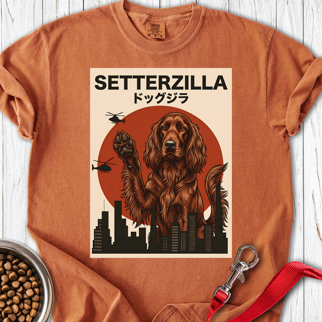 Irish Setter Setterzilla Premium Tee Gift For Dog Lover
