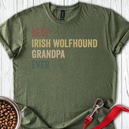 Irish Wolfhound Grandpa T Shirt Gift For Grandpa